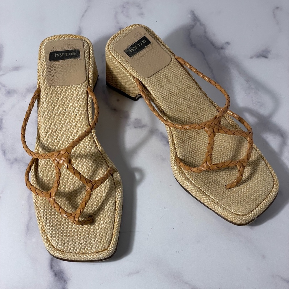 Hype Brown Heeled Sandal